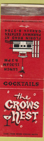 Matchbook Cover - Crows Nest Sacramento? CA WEAR