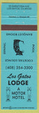 Matchbook Cover - Los Gatos Lodge CA