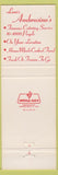 Matchbook Cover - Louis Ambrosio's Dining Villa Scottsdale AZ CREASE
