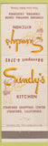 Matchbook Cover - Sundy's Kitchen Stanford CA