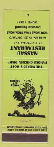 Matchbook Cover - Nassau Restaurant Niagara Falls ON Lorenzo Ignagni