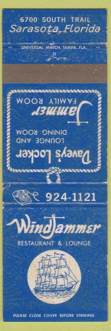 Matchbook Cover - Windjammer Restaurant Sarasota FL