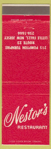 Matchbook Cover - Nestor's Restaurant Little Falls NJ