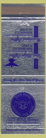 Matchbook Cover - Glen Ridge Savings Loan Roseland NJ