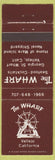 Matchbook Cover - The Wharf Seafood Restaurant Vallejo CA