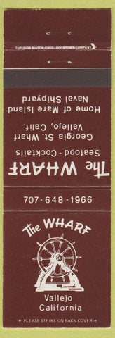 Matchbook Cover - The Wharf Seafood Restaurant Vallejo CA