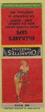 Matchbook Cover - Gilliland's Cafe Deerfield MO pinup BOBTAIL