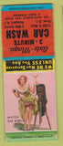 Matchbook Cover - Auto Magic Minute Car Wash Providence Newport RI pinup BOBTAIL