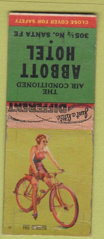 Matchbook Cover - Abbott Hotel WEAR pinup BOBTAIL