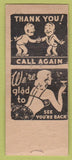 Matchbook Cover - Duke's Grill Denver CO pinup BOBTAIL