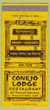 Matchbook Cover - Conejo Lodge Restaurant Thousand Oaks CA 30 Strike