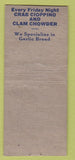 Matchbook Cover - Casa Blanca Italian San Francisco CA WORN pinup BOBTAIL