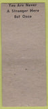 Matchbook Cover - Woody's Grill Houston TX pinup BOBTAIL