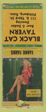 Matchbook Cover - Black Cat Tavern Pittsburg KS POOR pinup BOBTAIL