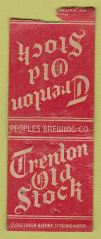 Matchbook Cover - Trenton Old Stock Beer NJ POOR BOBTAIL