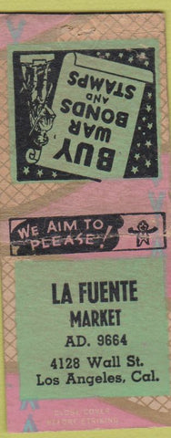 Matchbook Cover - La Fuente Market Los Angeles CA BOBTAIL