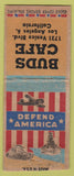 Matchbook Cover - Buds Cafe Los Angeles CA WORN BOBTAIL