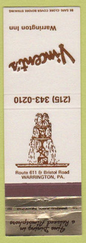 Matchbook Cover - Vincent's Warrington Inn Warrington PA