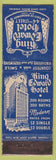 Matchbook Cover - King Edward Hotel New York City Federal