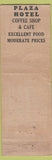 Matchbook Cover - Plaza Hotel Manger Hotel Chicago IL Federal LONG WEAR