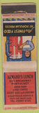 Matchbook Cover - Armand's Lunch Pawtucket RI Federal LONG WORN'