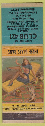 Matchbook Cover - Club 421 Philadelphia PA pinup WORN