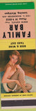 Matchbook Cover - Family Bar Lansing MI pinup Erwin Kopietz