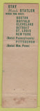 Matchbook Cover - Hotel William Penn Pittsburgh PA Federal