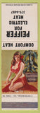 Matchbook Cover - Peiffer Electric Heat Lebanon PA pinup