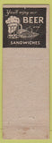 Matchbook Cover - Buck's Tavern Chicago IL pinup WEAR'