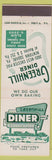 Matchbook Cover - Greenhill Diner Newtown Square PA