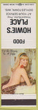 Matchbook Cover - Howie's Place Doylestown WI pinup'