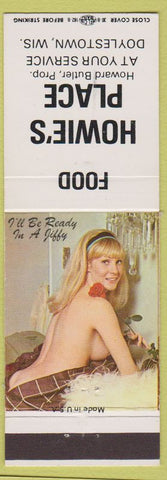 Matchbook Cover - Howie's Place Doylestown WI pinup'