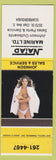 Matchbook Cover - Naiad Marine Johnson Boat Motors Scarborough ON pinup