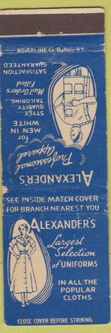 Matchbook Cover - Alexander's Uniforms girlie Chian'