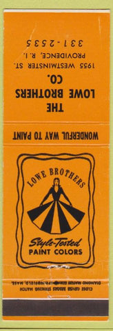 Matchbook Cover - Lowe Brothers Paint Providence RI WEAR girlie