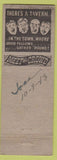 Matchbook Cover - Eddie's Place Rose Hill MN pinup 1943'