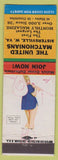 Matchbook Cover - United Matchonianas Match Collectors Sistersville WV pinup