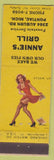 Matchbook Cover - Arnie's Grill Pontiac MI pinup girlie back'