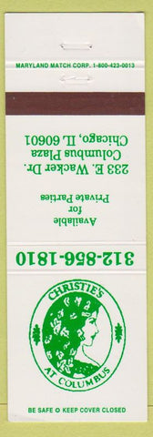 Matchbook Cover - Christie's at Columbus Chicago IL  girlie'