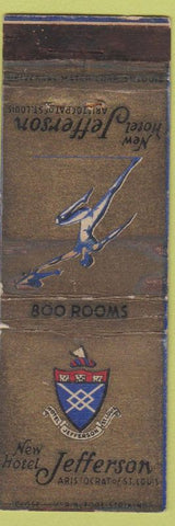 Matchbook Cover - New Hotel Jefferson ST Louis MO