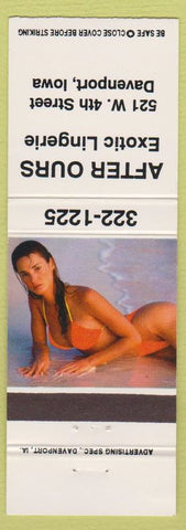 Matchbook Cover - After Ours Lingerie Davenport IA pinup