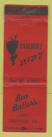 Matchbook Cover - Bea Butler's Women's Clothes Danville PA'