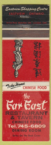Matchbook Cover - Far East Restaurant Chinese Eastview ON