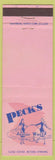 Matchbook Cover - Peck's Junior World Women's Clothes girlie'