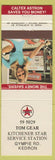 Matchbook Cover - Caltex Astron oil gas Kitchener New South Wales? girlie