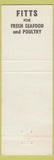 Matchbook Cover - Fitts Seafood Medford OR girlie