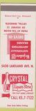 Matchbook Cover - Crystal Liquor Store MN SAMPLE