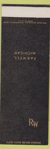 Matchbook Cover - Rockwood Inn Farwell MI SAMPLE
