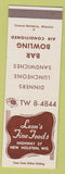 Matchbook Cover - Leon's Fine Foods New Holstein WI bowling SAMPLE'